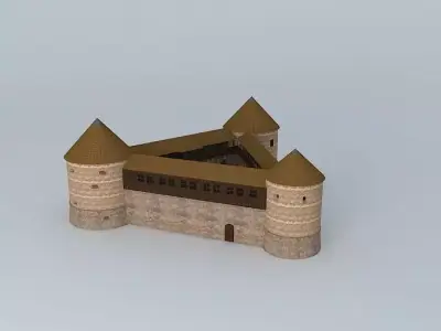 16th Century Fortress Low-poly 3D model