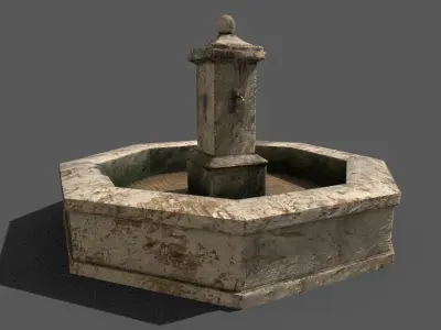 Old Font Low-poly 3D model