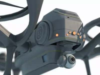 Unused sci-fi drone 3D model