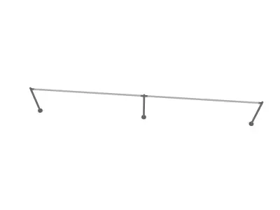 3D model market ban railing portable Low-poly 3D model