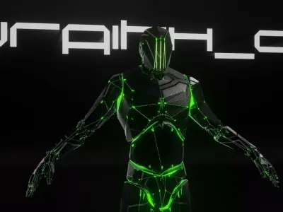 4 Androids Pack Download High Quality 3d Model Original Design Free low-poly 3D model