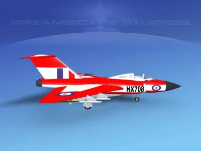 Gloster F-9 Javelin V02 3D model