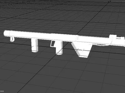 Rocket Launcher - Shoulder-fired - M1 Bazooka 3D model