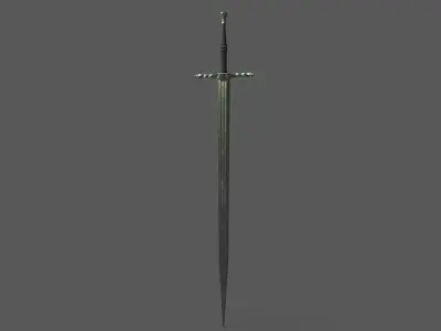 Witcher-Style Sword Low-poly 3D model