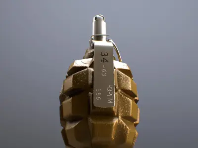 F1 GRENADE Low-poly 3D model