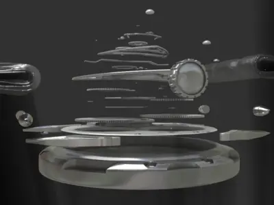Watch 5 exploded 3D model