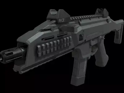 CZ Scorpion EVO 3 Low-poly 3D model