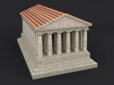 Greek Doric Temple Low-poly 3D model
