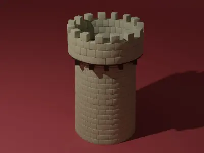 Stone tower 3D model