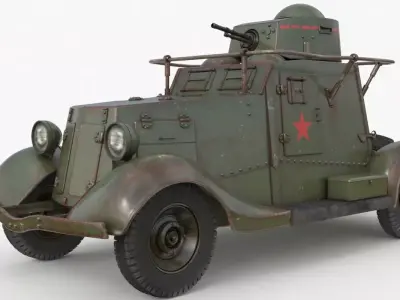 FAI M Armoured Car Vray 3D model