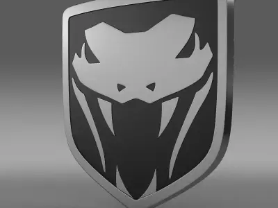 Dodge viper fangs 2003 logo 3D model