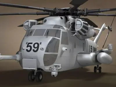CH-53 Military Helicopter 3D Model - No Interior 3D model