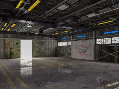 Aircraft Hangar 2 3D model