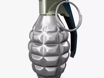 Realistic Grenade metal 3D model