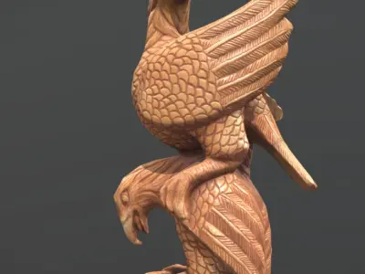 The Duel of Eagles Low-poly 3D model