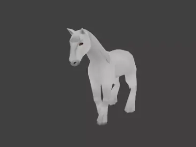 Low poly horse chocolate egg Low-poly 3D model