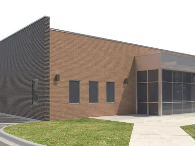 Commercial Building-009 Office With Site 3D model