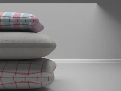 Three 3D pillows Free 3D model