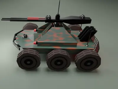 Machine gun robot-dron 3D model