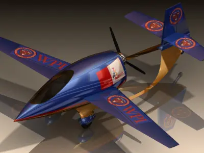 Concept Race Aircraft Free 3D model