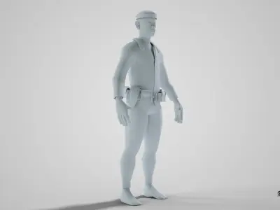 Lowpoly Male Base Mesh Low-poly 3D model