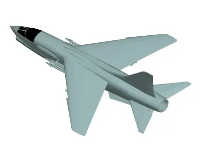 Vought F-8 Crusader 3D model