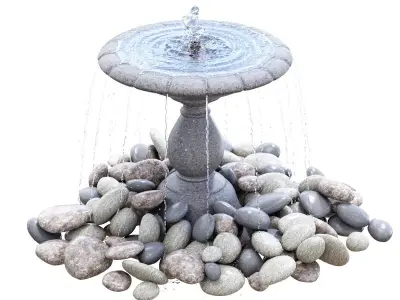 Stone Water with Bowl 3D model
