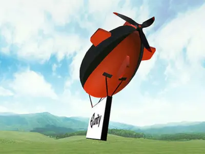 Blimps and Airships Pack Low-poly 3D model