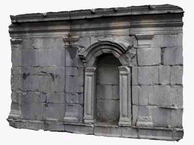 Medieval Wall Low-poly 3D model