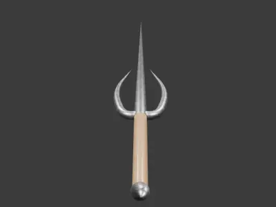 Sai stylet Low-poly 3D model