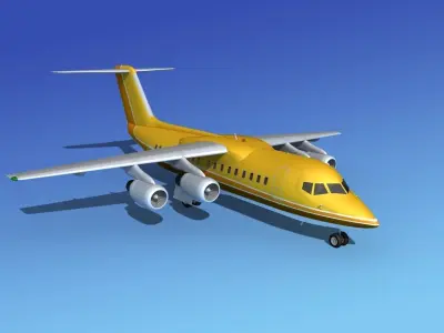 BAe 146-200 BAe Aircraft 3D model