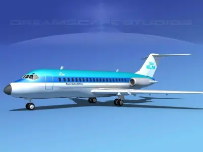 Douglas DC-9-20 KLM 3D model