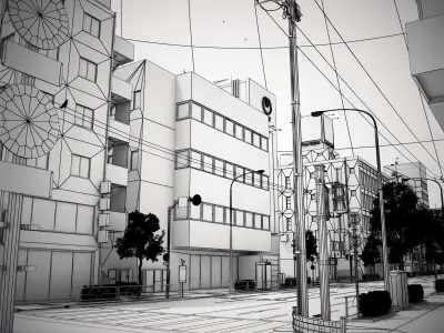 Japan 4 Blocks Set-2 3D model