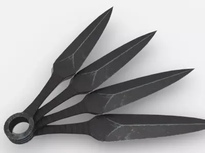 Survival Kit - Throwing Knife Low-poly 3D model