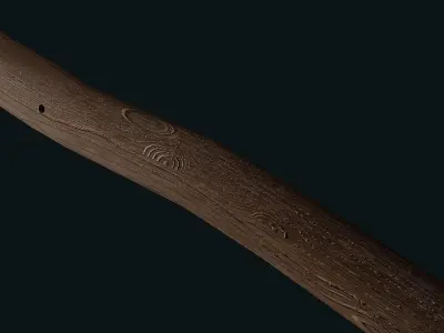 Pagan Battle axe Low-poly 3D model