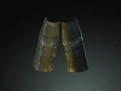 Japan Samurai Haidate Low-poly 3D model