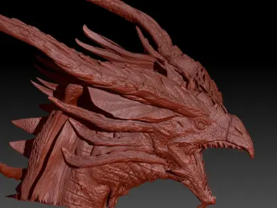 Dragon Bird Head 3D model