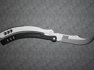 Balisong - Butterfly knife Free low-poly 3D model