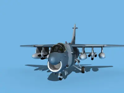 Chance Vought A-7E Corsair II V13 MI ANG 3D model