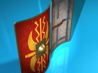 Roman shield 3D model