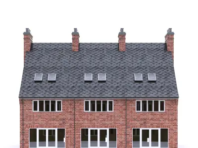 English Brick House 17 Low-poly 3D model