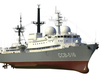 Intelligence ship SSV-80 project 1826 Lira 3D model