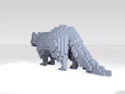 Raccoon Voxel 3D model