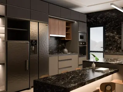 MODERN KITCHEN Free 3D model 8