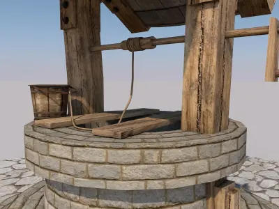 Water Well Low-poly 3D model