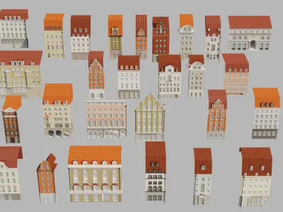 European architectural 3D model