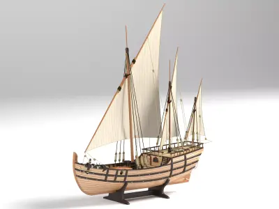 LaNina ship low-poly Low-poly 3D model