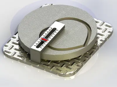 Precise rotational to linear converter angular to linear motion 3D model