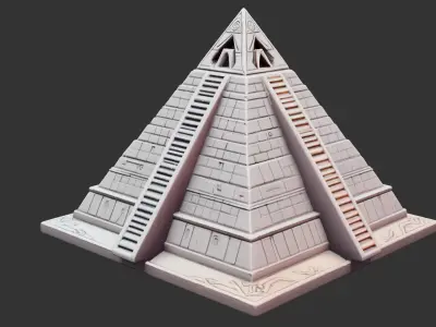 Low poly pyramide - Game ready asset Low-poly 3D model