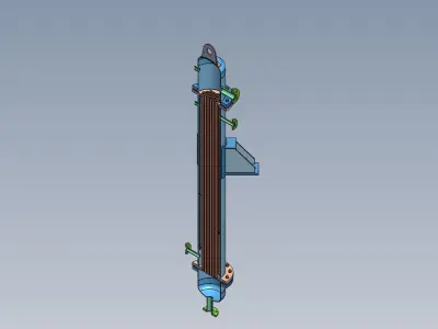 Vertical heat exchanger 3D model